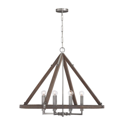Hugo Chandelier, Grey Wash Matte Nickel