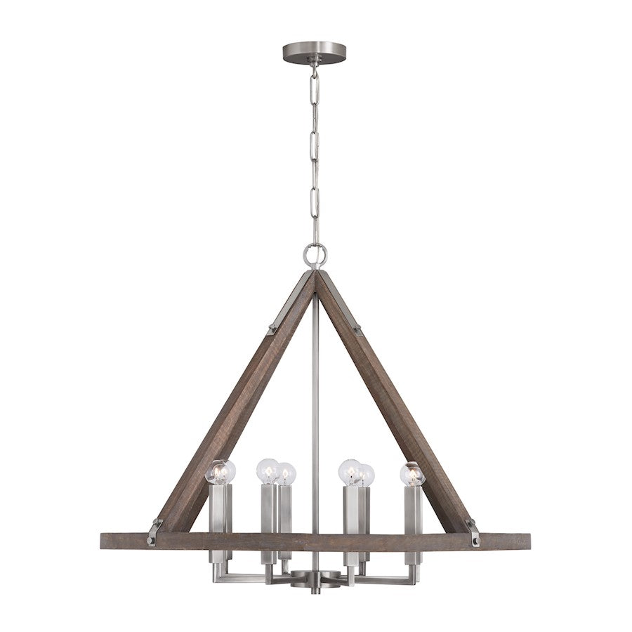 Hugo Chandelier, Grey Wash Matte Nickel
