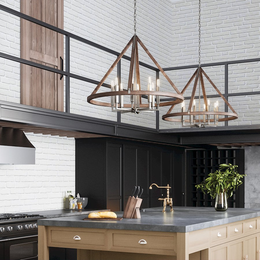 Hugo Chandelier, Grey Wash Matte Nickel