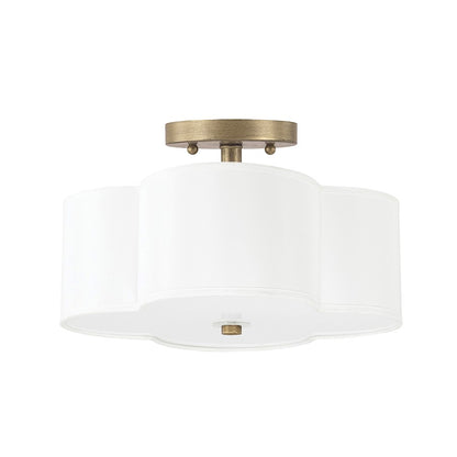 Capital Lighting Quinn 2 Light Semi-Flush, Brushed Gold