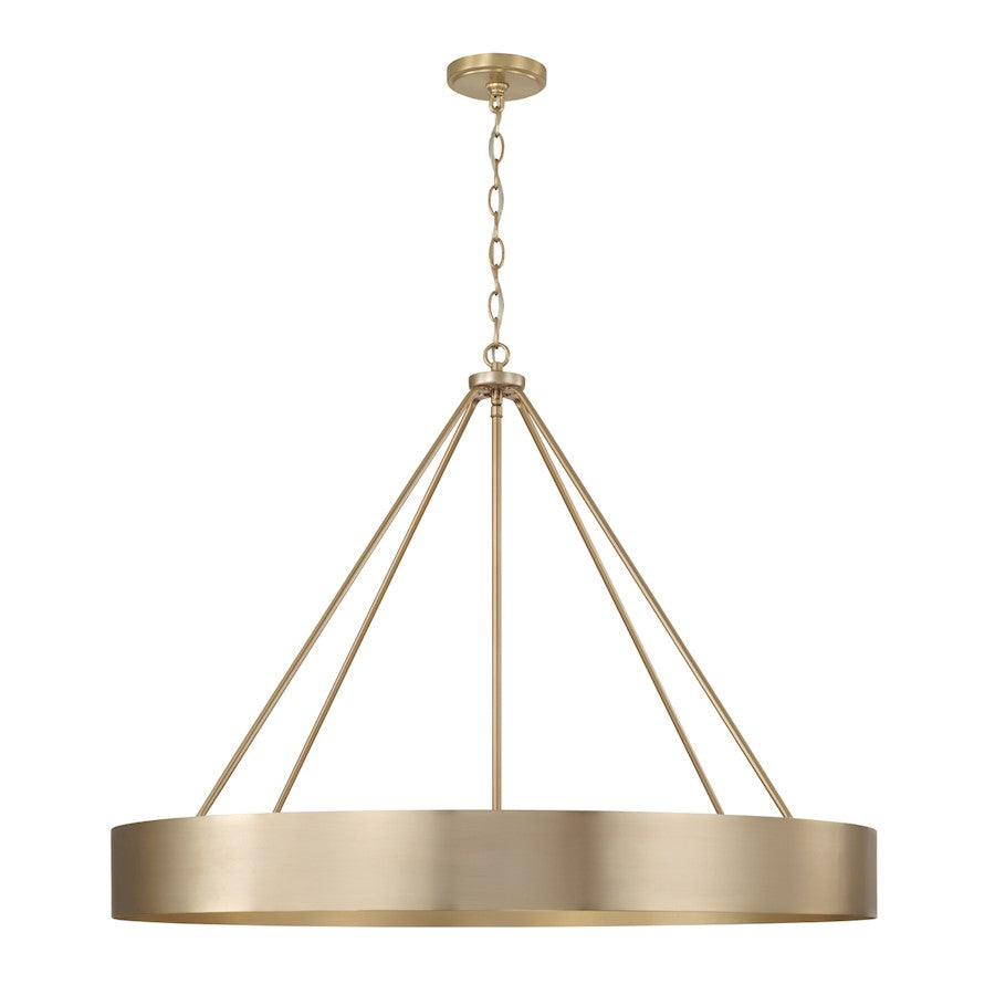 Capital Lighting Weller 6Lt Chandelier, Matte Brass/ - 453061MA