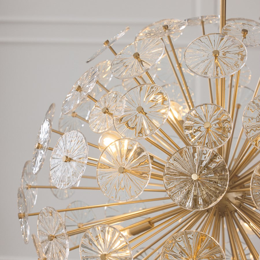 Capital Lighting Emelie 8 Light Chandelier, Matte Brass