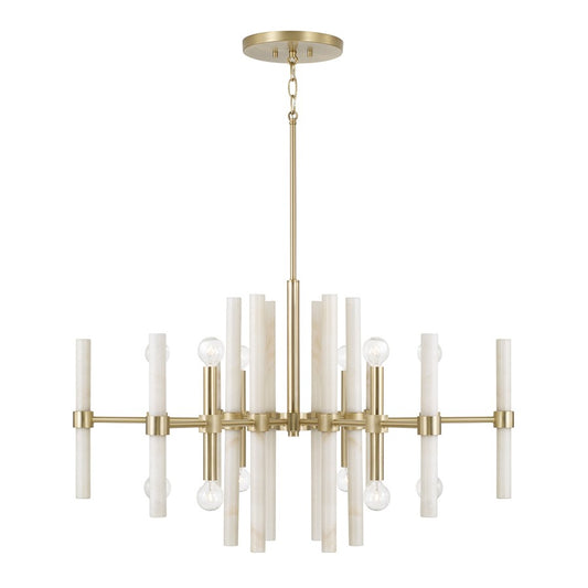 Capital Lighting Marlow 12 Light Chandelier, Matte Brass - 458001MA