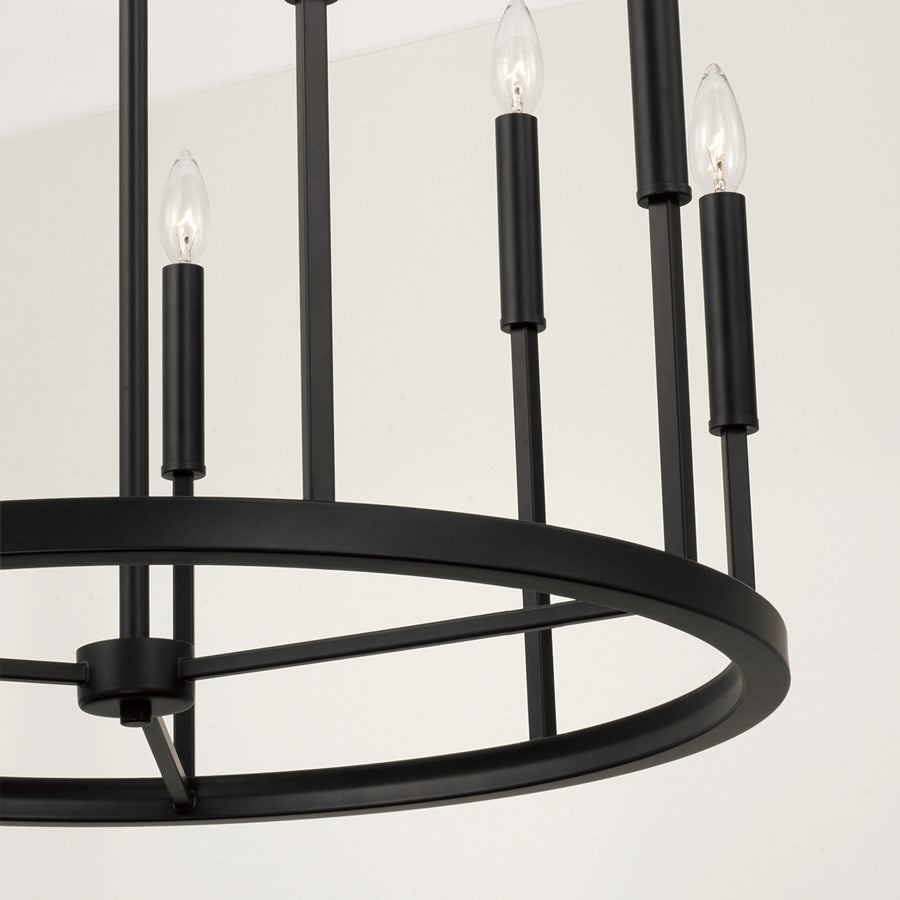 Capital Lighting Davis 9 Light Chandelier, Espresso and Brass