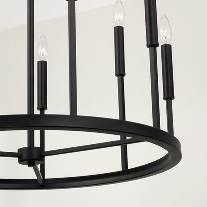 Capital Lighting Davis 9 Light Chandelier, Espresso and Brass