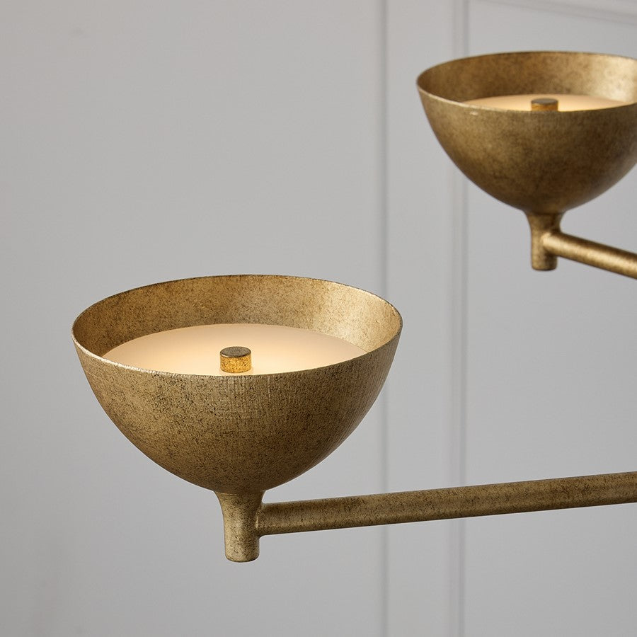 Capital Lighting Francesca 10Lt Chandelier, Gold/Textured Metal