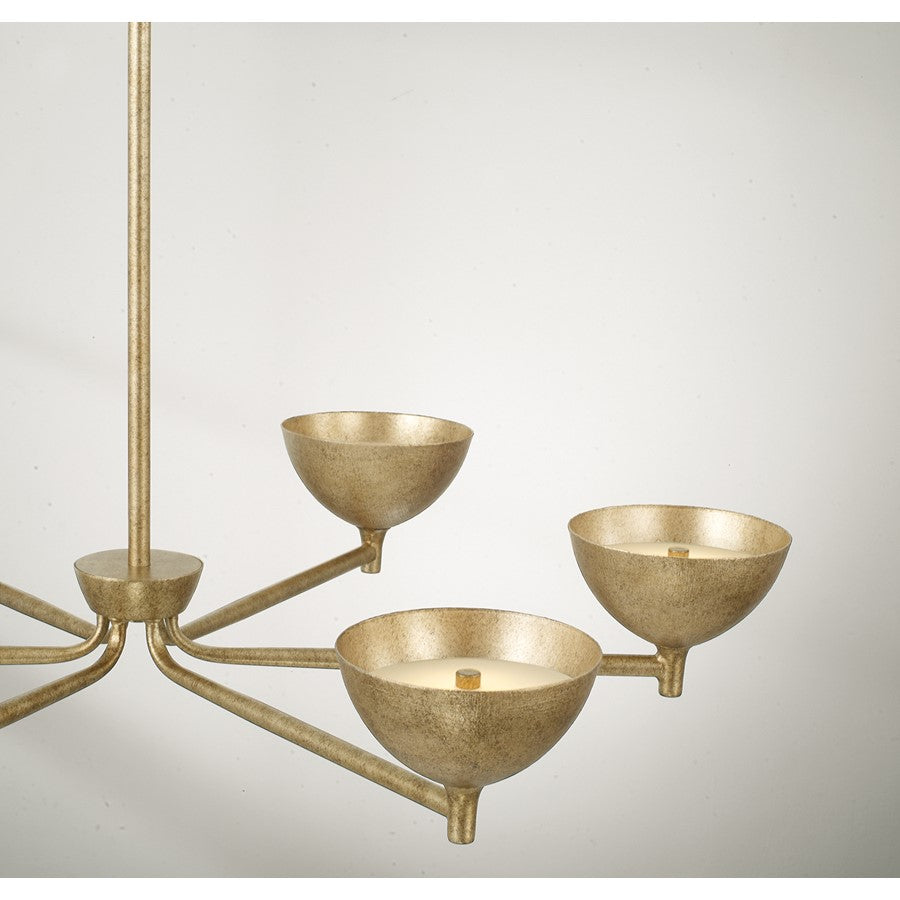 Capital Lighting Francesca 6Lt Chandelier, Gold/Textured Metal
