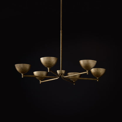 Capital Lighting Francesca 6Lt Chandelier, Gold/Textured Metal