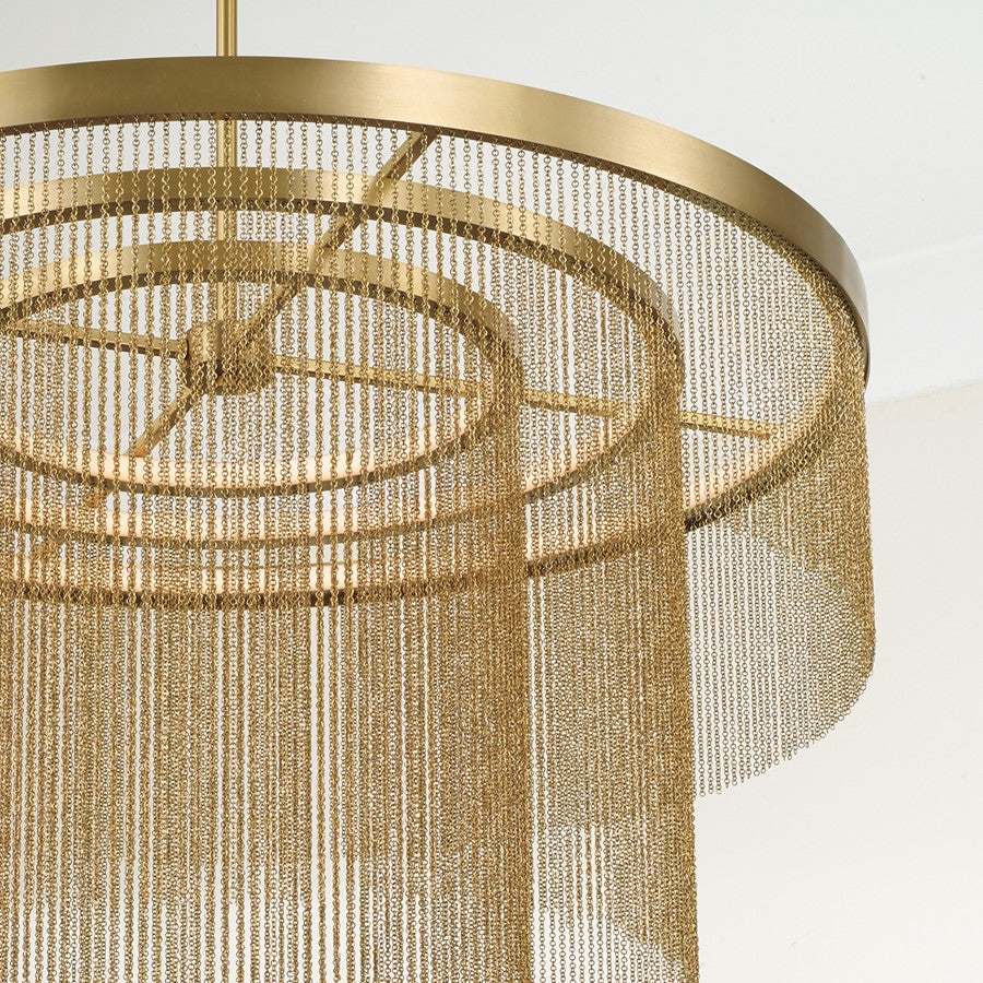 Capital Lighting Rae 3 Light Chandelier, Aged Brass