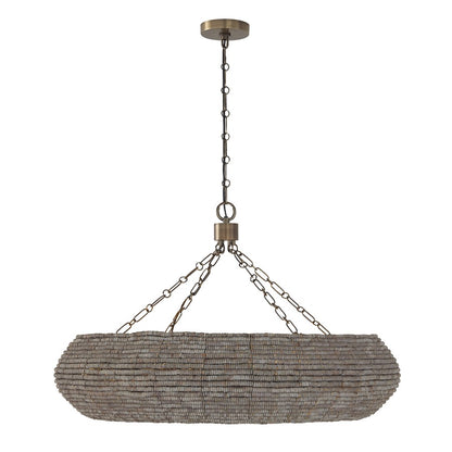 Capital Lighting Morada 8Lt Chandelier, Aegean Grey and Dark Brass - 459781AGD