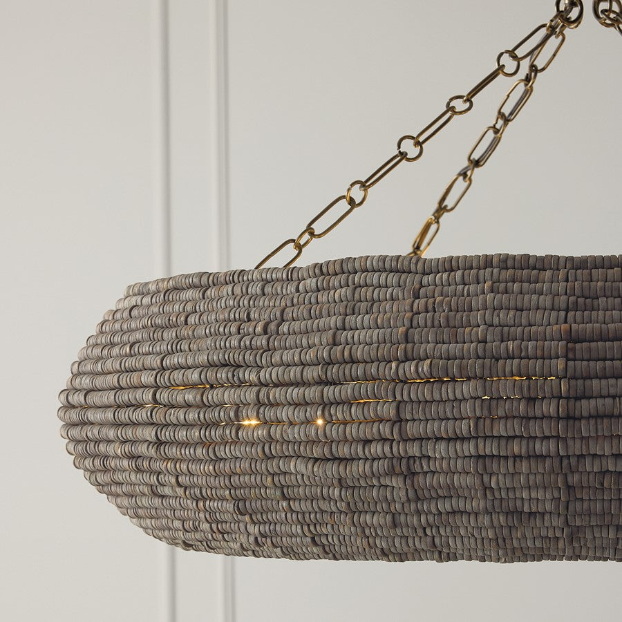 Capital Lighting Morada 8Lt Chandelier, Aegean Grey and Dark Brass