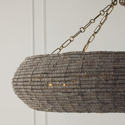 Capital Lighting Morada 8Lt Chandelier, Aegean Grey and Dark Brass