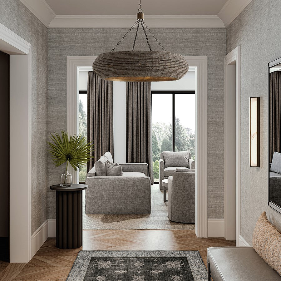 Capital Lighting Morada 8Lt Chandelier, Aegean Grey and Dark Brass