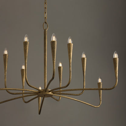Capital Lighting Savari 12 Light Chandelier, Artisan Gold