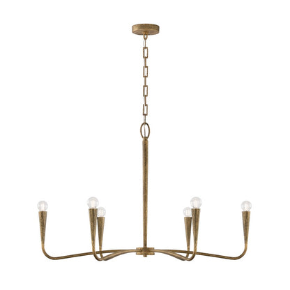 Capital Lighting Savari 6 Light Chandelier, Artisan Gold - 459861ARG