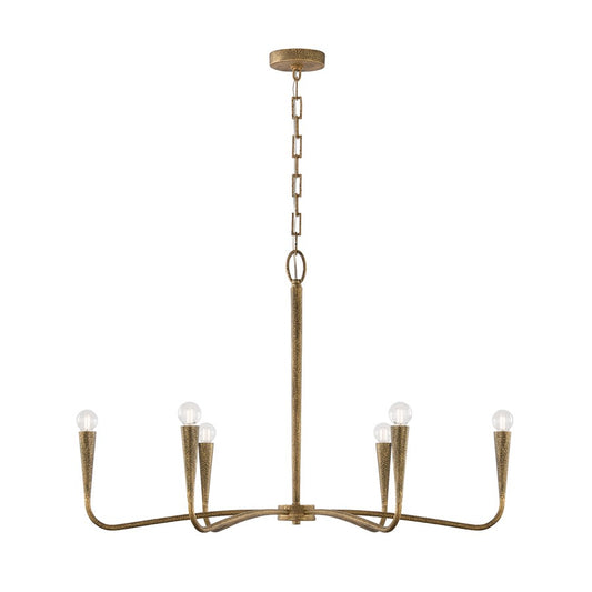 Capital Lighting Savari 6 Light Chandelier, Artisan Gold - 459861ARG