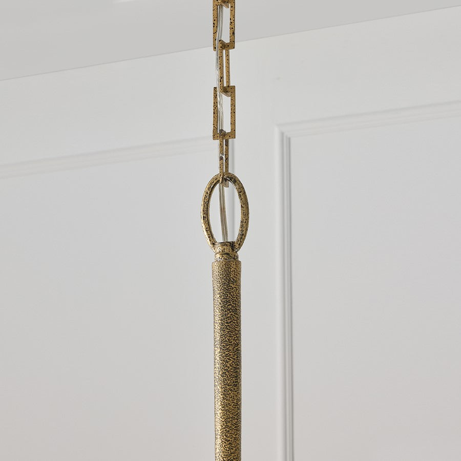 Capital Lighting Savari 6 Light Chandelier, Artisan Gold