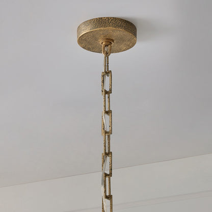 Capital Lighting Savari 6 Light Chandelier, Artisan Gold