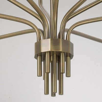 Capital Lighting Palmer 10 Light Chandelier, Antiqued Brass