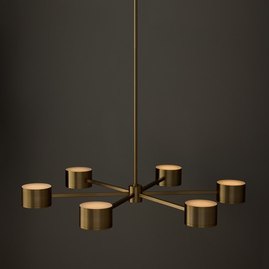 Capital Lighting Henley 12 Light Chandelier, Aged Brass