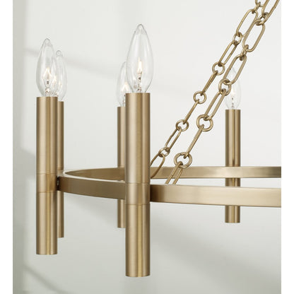 Capital Lighting Winton 12 Light Chandelier, Matte Brass