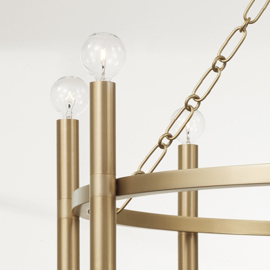 Capital Lighting Winton 8 Light Chandelier, Matte Brass