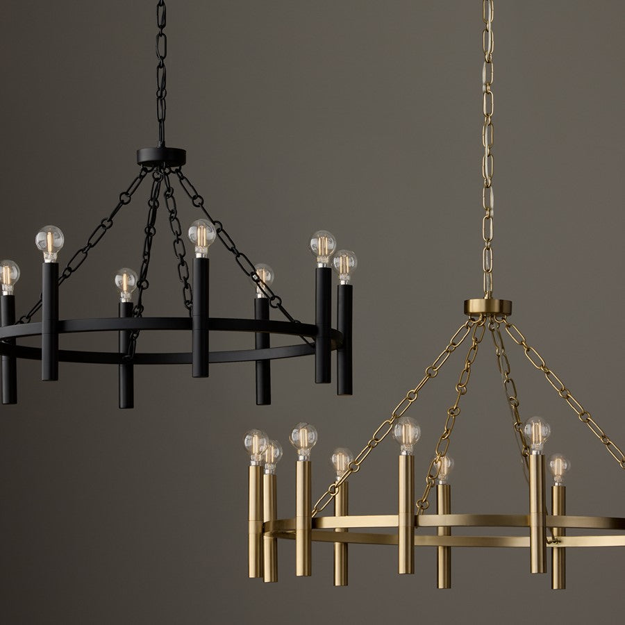 Capital Lighting Winton 8 Light Chandelier, Matte Black