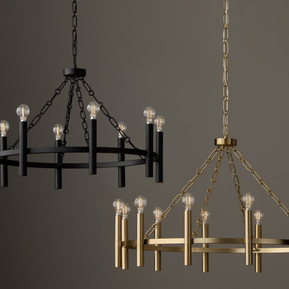 Capital Lighting Winton 8 Light Chandelier, Matte Black