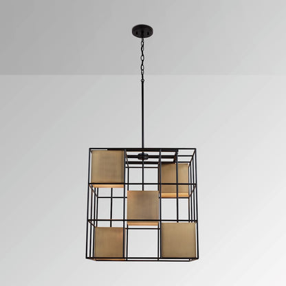 Capital Lighting Paxton 5 Light Foyer, Aged Brass and Black