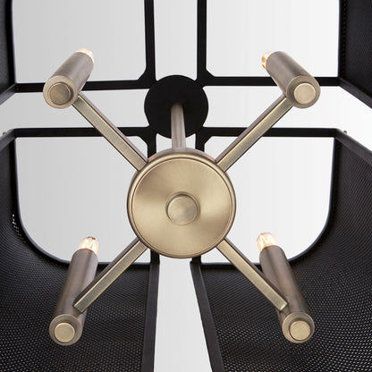 Capital Lighting Dax 4 Light Foyer, Aged Brass and Black