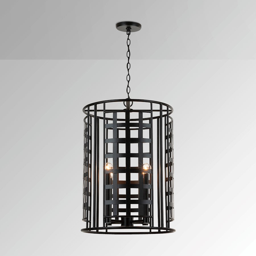 Capital Lighting Garrison 4 Light Foyer, Matte Black