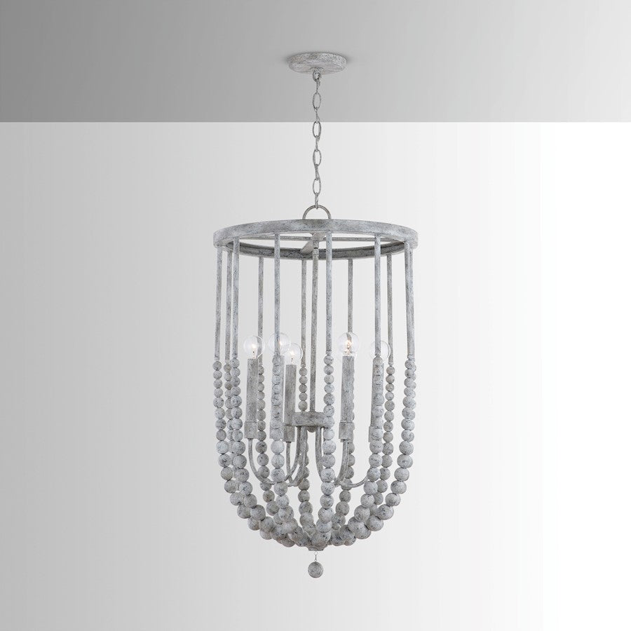 Capital Lighting 6 Light 32" Foyer, Mystic Sand
