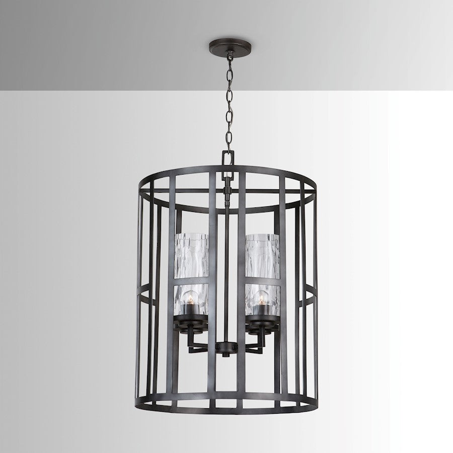 Capital Lighting Lathem 4 Light Foyer, Midnight Grey