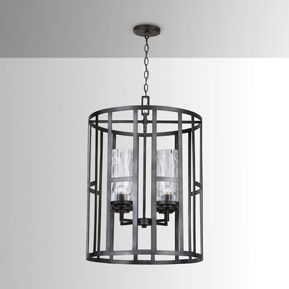 Capital Lighting Lathem 4 Light Foyer, Midnight Grey