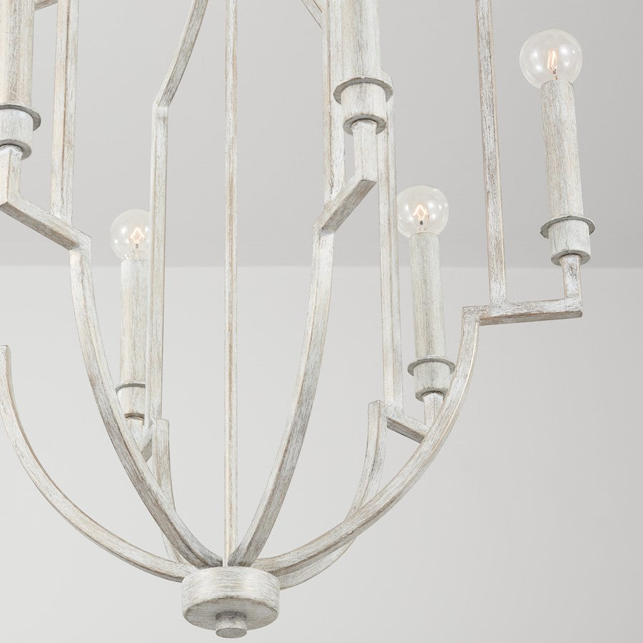 6 Light Foyer, Winter White