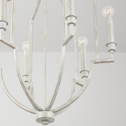 6 Light Foyer, Winter White