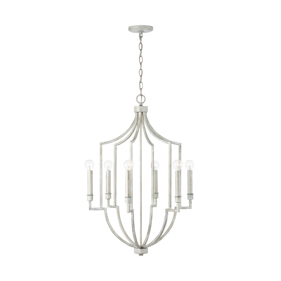 6 Light Foyer, Winter White