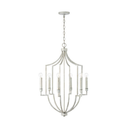 6 Light Foyer, Winter White