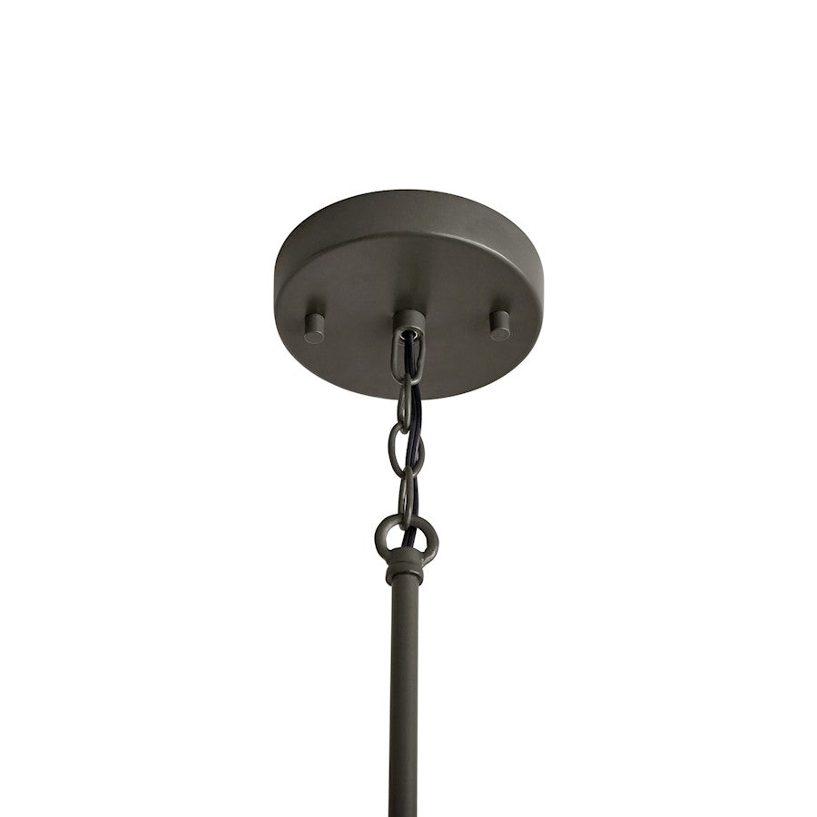 4 Light Foyer, Grey WIron Silk
