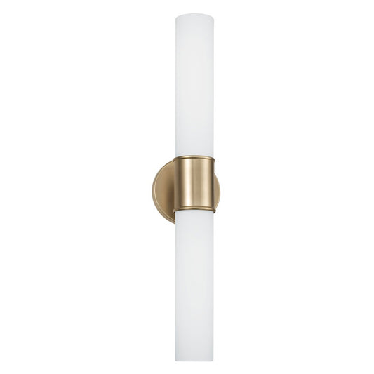 Capital Lighting Parson 2Lt Sconce, Matte Brass/Soft White - 653221MA