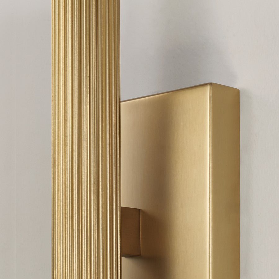 Capital Lighting Ian 2 Light 12" Sconce, Aged Brass
