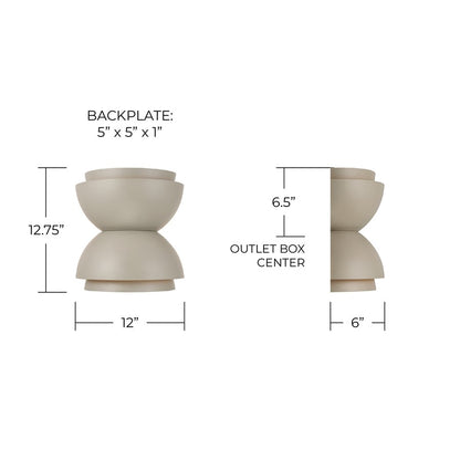 Capital Lighting Jensen 2 Light Sconce, Taupe