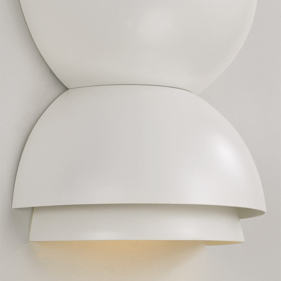 Capital Lighting Jensen 2 Light Sconce, Matte White/White Metal