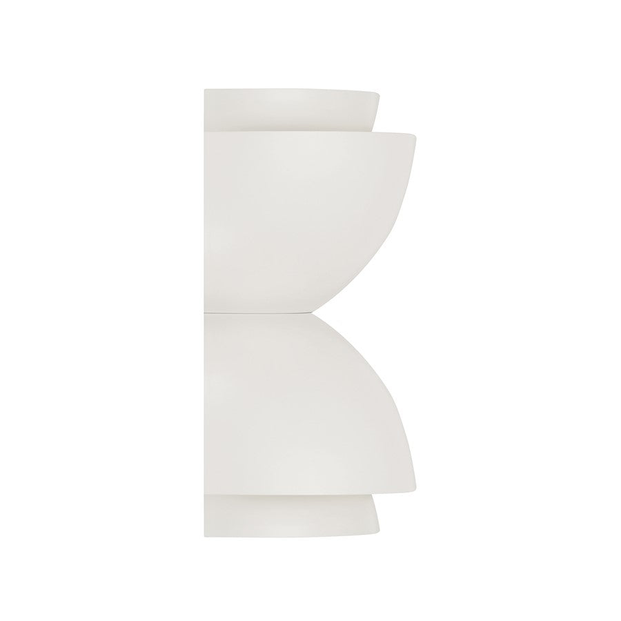 Capital Lighting Jensen 2 Light Sconce, Matte White/White Metal