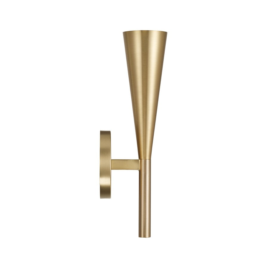 Capital Lighting Levi 1 Light Sconce, Matte Brass/Matte Brass