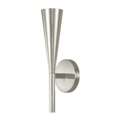 Capital Lighting Levi 1 Light Sconce, Polished Nickel - 659611PN