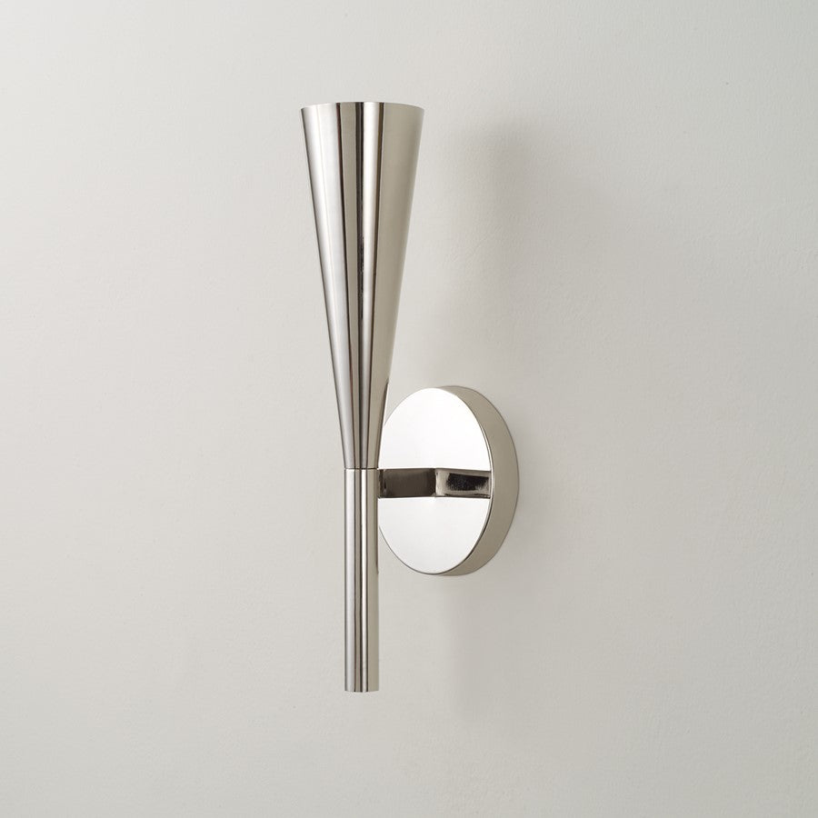 Capital Lighting Levi 1 Light Sconce, Polished Nickel