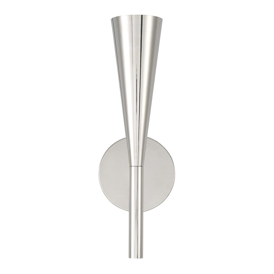 Capital Lighting Levi 1 Light Sconce, Polished Nickel