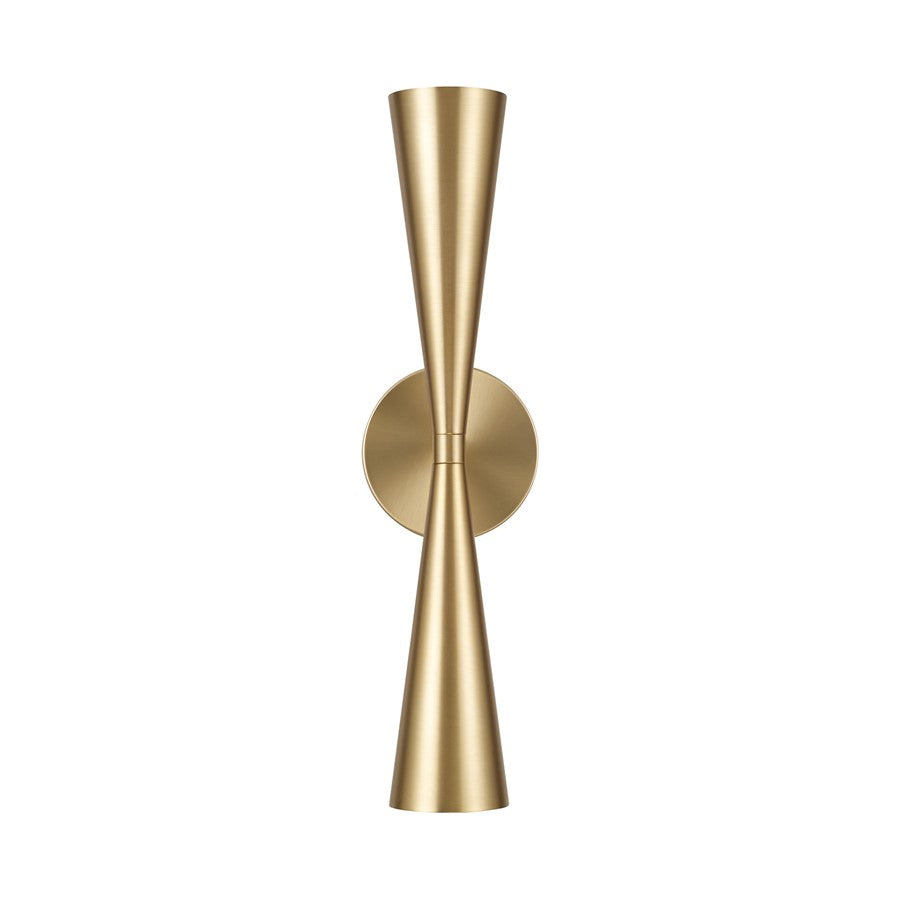 Capital Lighting Levi 2 Light Sconce, Matte Brass