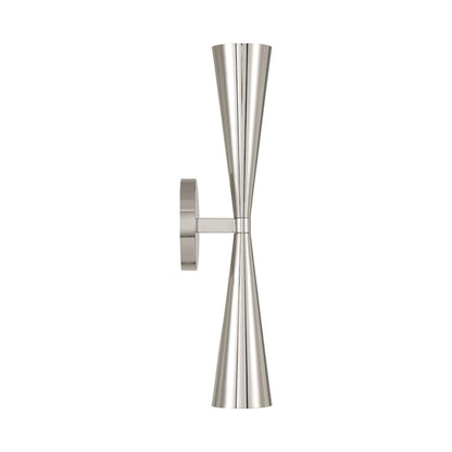 Capital Lighting Levi 2 Light Sconce, Polished Nickel